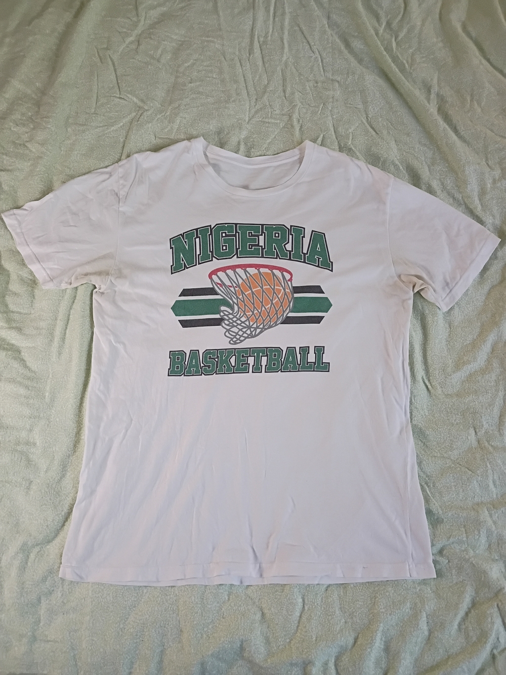 Nigeria Basketball Graphic Tee - White